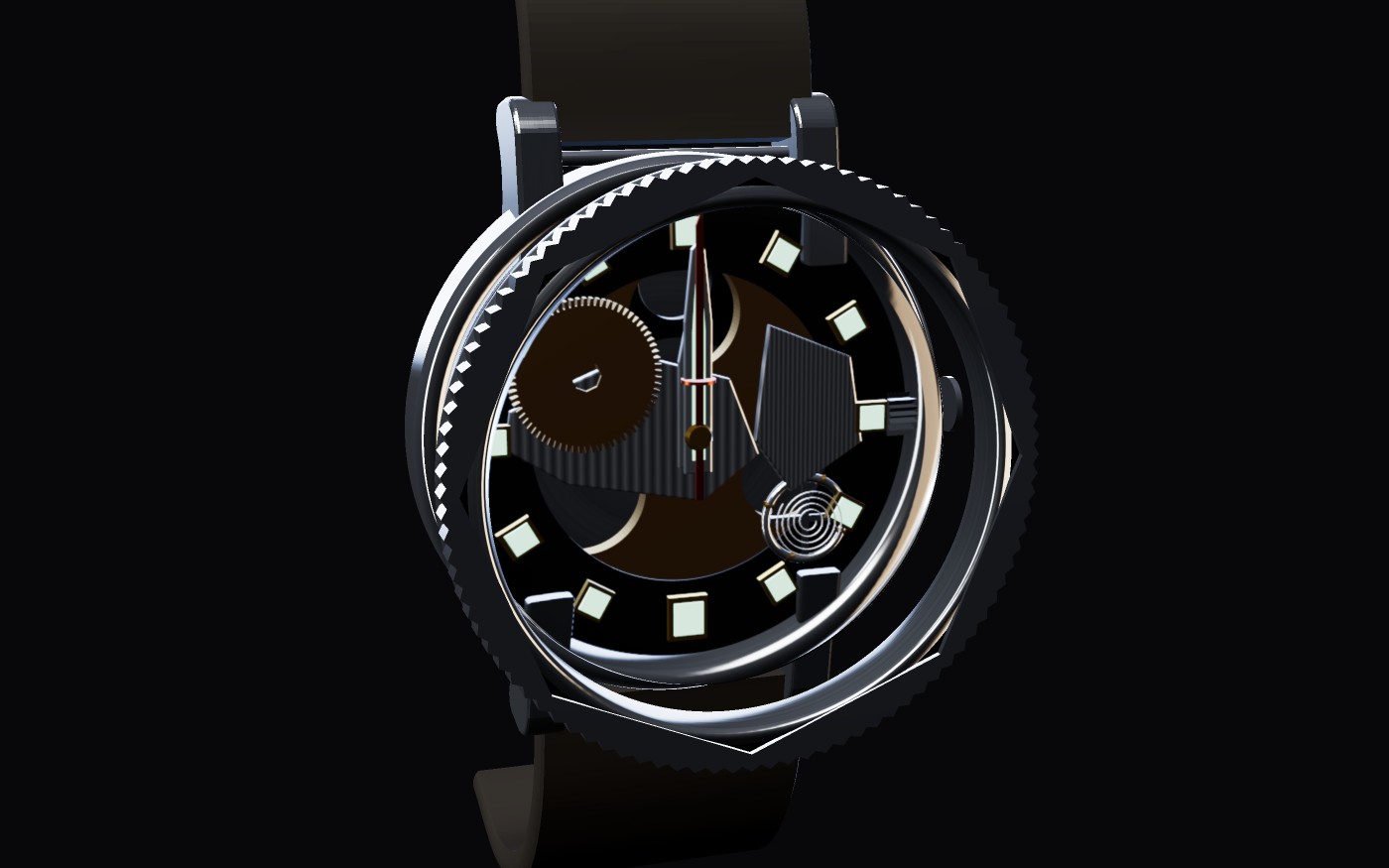 The REVENANT watch demo, exploded into its parts